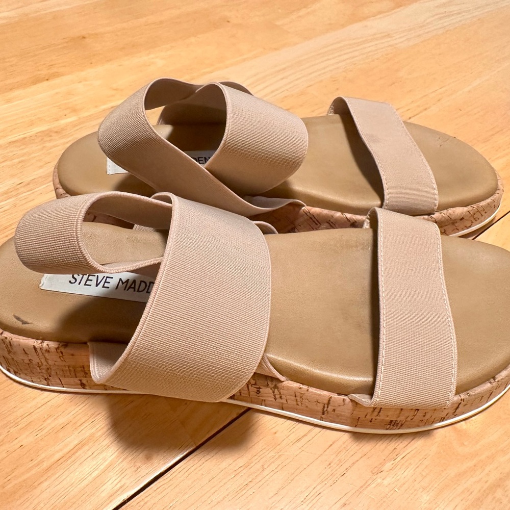 Steve Madden Tan Strappy Sandals